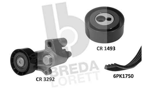 BREDA LORETT V formos rumbuotas diržas, komplektas KCA0023